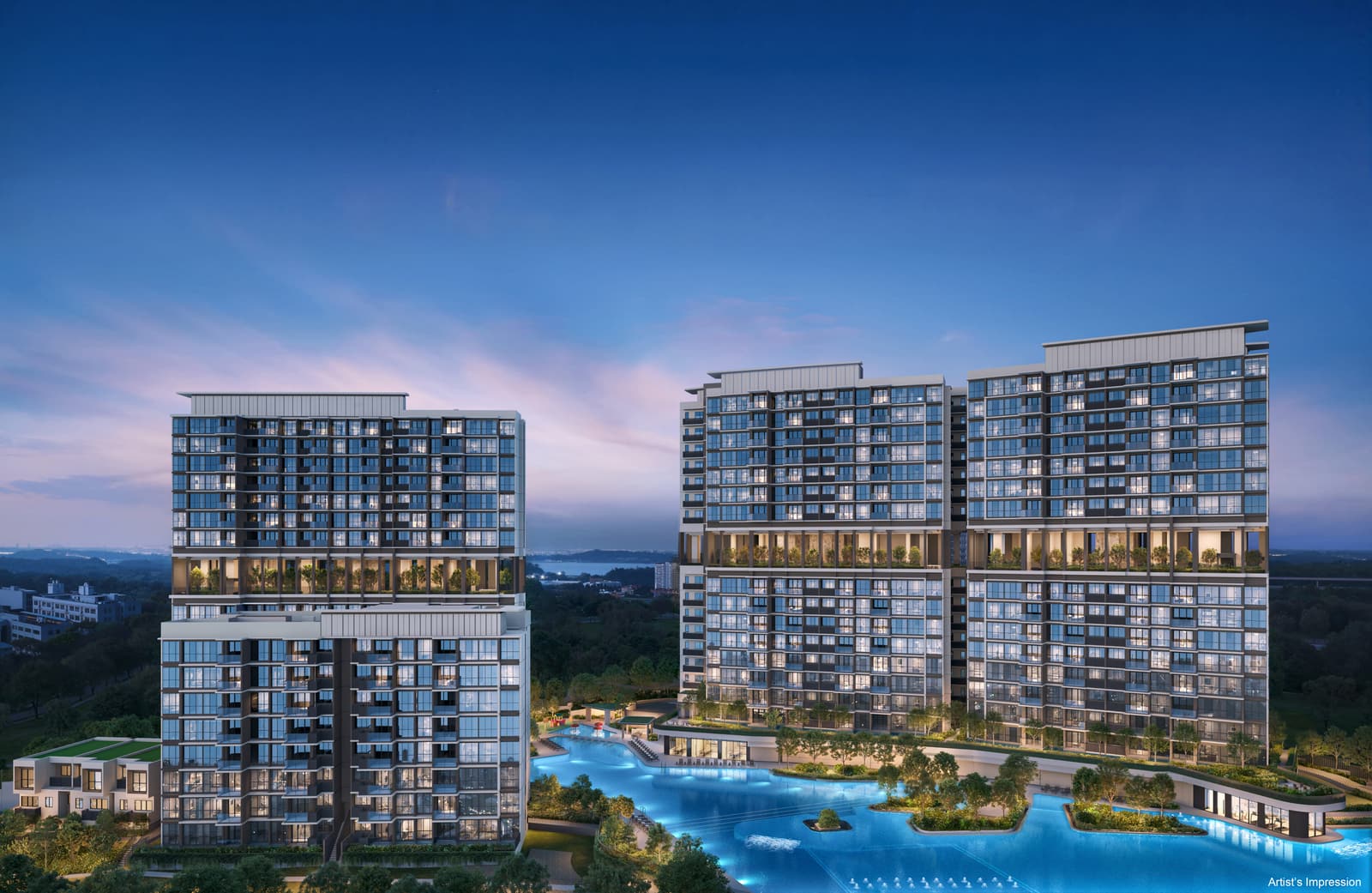 Lentor Gardens Residences — clubhouse facade artist's impression